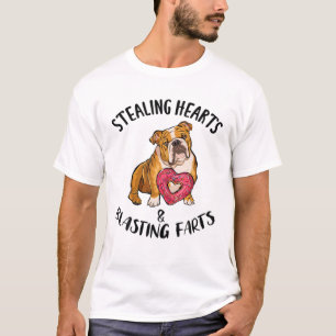 T-shirt Voler les coeurs Blesser les arts Bulldog Valentin