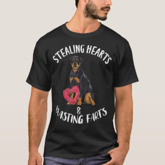 T-shirt Voler les coeurs Dérouler les pieds Rottweiler Val