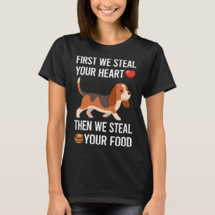 T-shirt Voler votre coeur Basset Hound 22