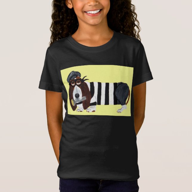 T-Shirt Voleur Basset Hound (Devant)