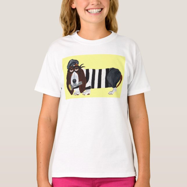 T-shirt Voleur Basset Hound (Devant)