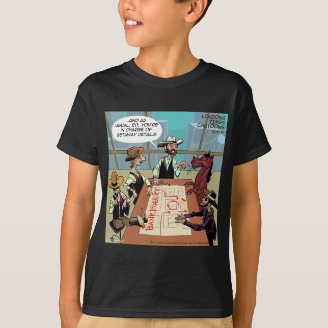 T-shirt Voleur de banque cheval drôle (Devant)