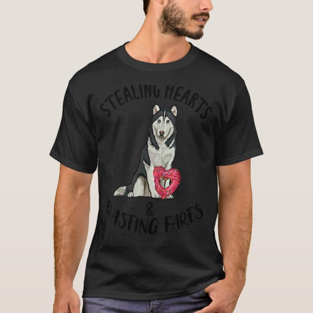 T-shirt Voleur de cœurs Pets de Siberian Husky Vale (Devant)