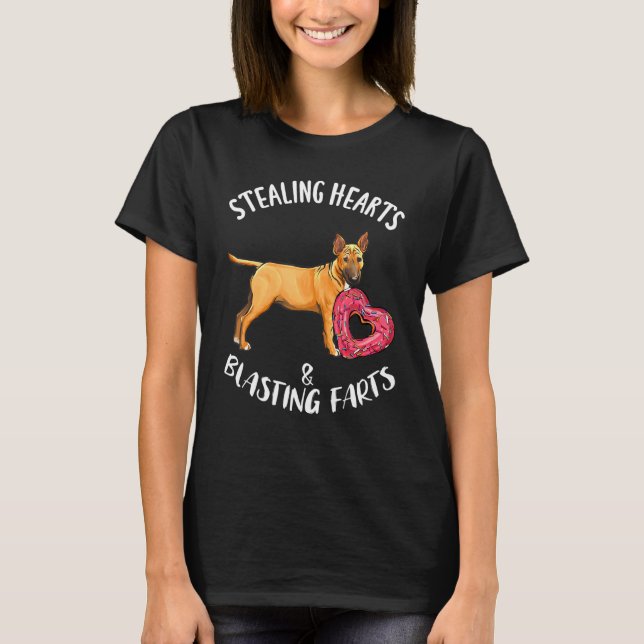 T-shirt Voleur de cœurs pets explosifs Taureau miniature T (Devant)
