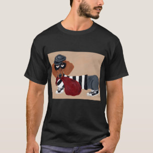 T-shirt Voleur de friandises pour teckel
