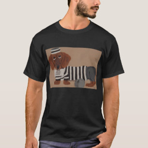 T-shirt Voleur de friandises pour teckel prisonnier