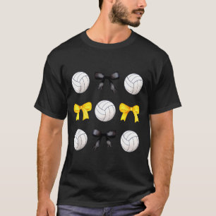 T-shirt Volley & Noir Jaune Arcs Dorés Thé de Volleyba