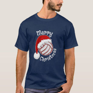 T-shirt Volley-ball avec Santa hat Drôle empreinte Noël