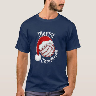 T-shirt Volley-ball avec Santa hat Drôle empreinte Noël