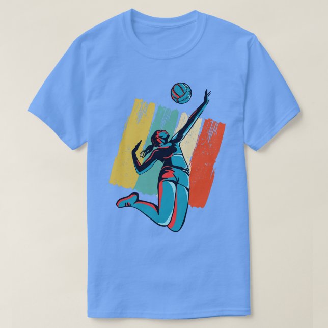 T-shirt Volley-ball Beachvolleyball Retro (Design devant)