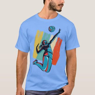 T-shirt Volley-ball Beachvolleyball Retro