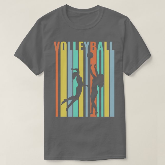 T-shirt Volley-ball Beachvolleyball Retro 1 (Design devant)