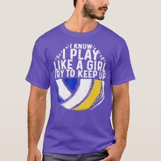 T-shirt Volley-ball cool Pour Femmes Filles Jeune Volley-b