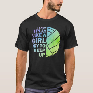 T-shirt Volley-ball cool Pour Femmes Filles Jeune Volley-b
