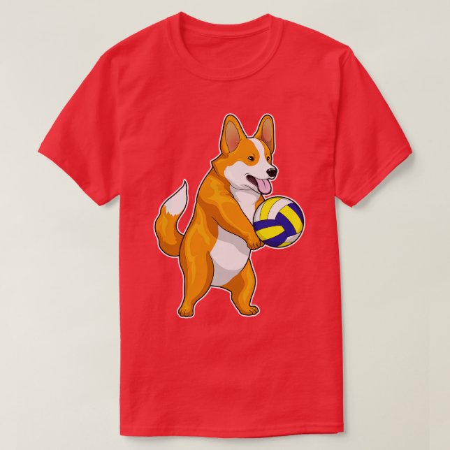 T-shirt Volley-ball Corgi (Design devant)