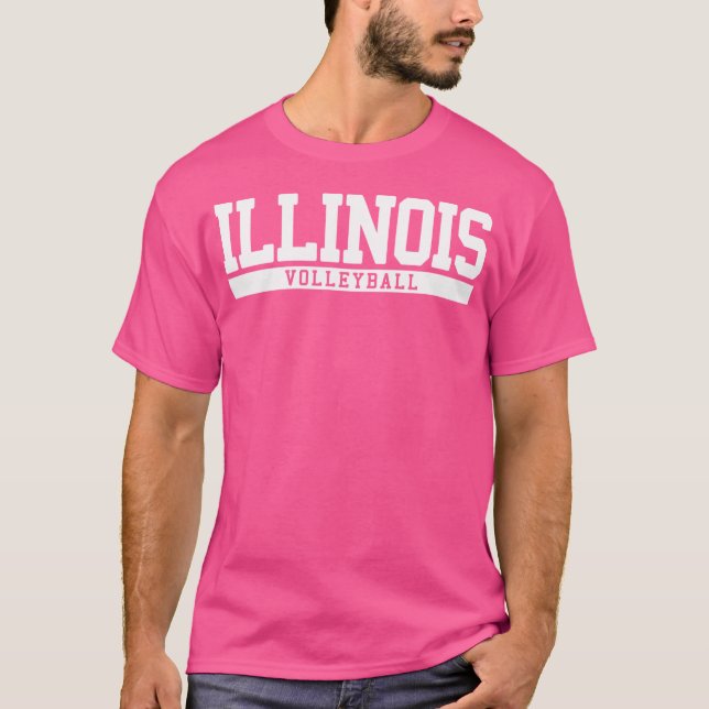 T-shirt Volley-ball de l'Illinois (Devant)
