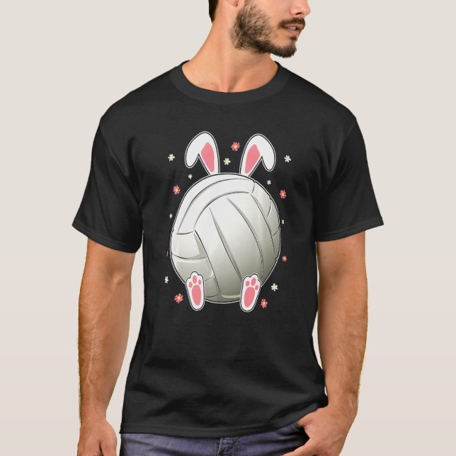 T-shirt Volley-ball de Pâques Bunny Oreilles Volley de Pâq (Devant)