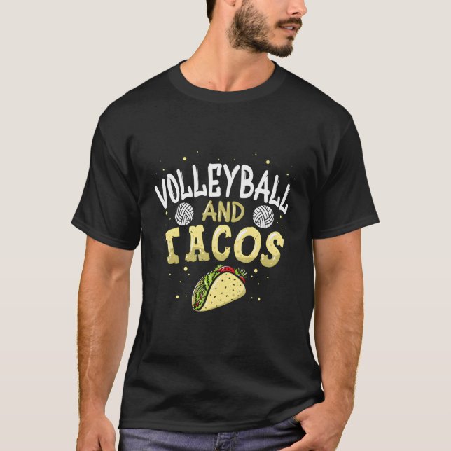 T-shirt Volley-Ball Et Tacos Drôle Taco Déchiré (Devant)