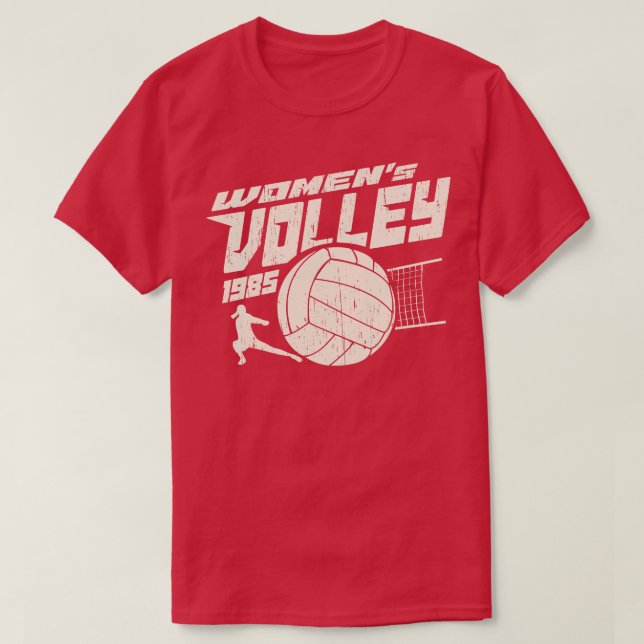 T-shirt Volley-ball féminin 80 vintage rétro (Design devant)