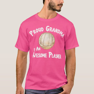 T-shirt Volley-Ball Fier Grand-Mère De Joueur Impressionna