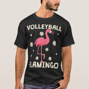T-shirt Volley-ball Flamant rose rose Funny Beach Vball Gi