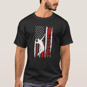 T-shirt Volley-ball Homme Femmes Usa Athlète Patriotique