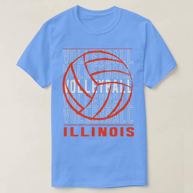 T-shirt Volley-ball Illinois (Design devant)