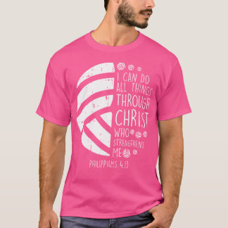 T-shirt Volley-ball Je Peux Faire Des Choses Bible Verse D