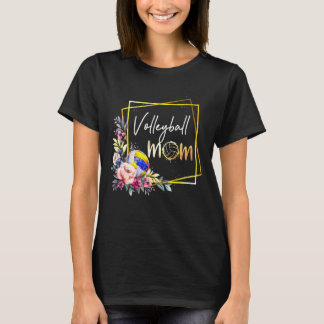 T-shirt Volley-ball Maman Florale Ball Ball Maman Femmes