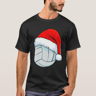 T-shirt Volley-ball Noël Santa Hat Ball Hommes Femmes Enfa