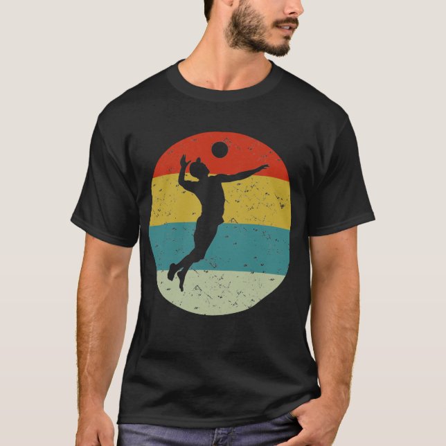 T-shirt volley-ball rétro vintage (Devant)