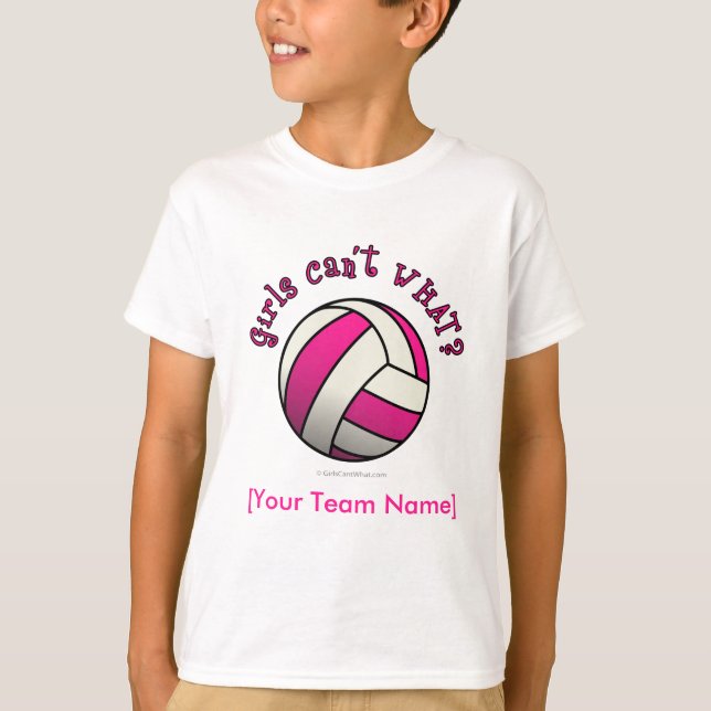 T-shirt Volley-ball rose (Devant)