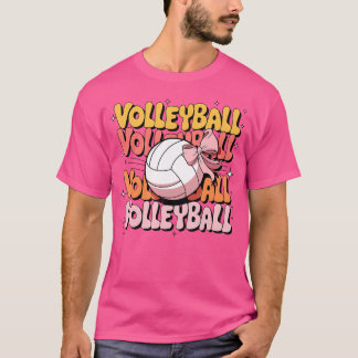 T-shirt Volley-ball super Coquette Bow Volleyball Lover Vo