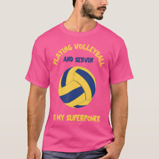 T-shirt Volley-ball Superpower Volleyball Lecteur Plage Vo