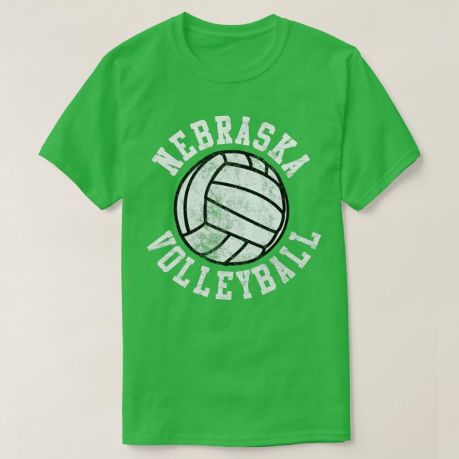 T-shirt Volley-ball vintage du Nebraska (Design devant)