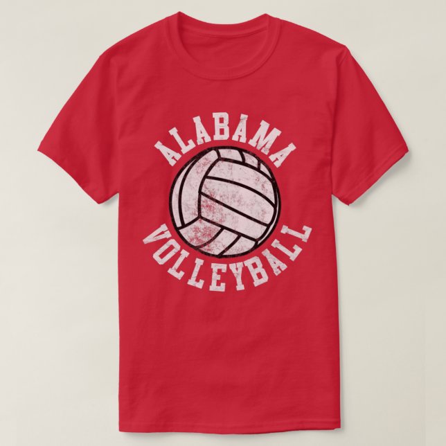 T-shirt Volley-ball vintage en Alabama (Design devant)