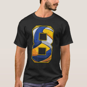 T-shirt Volleyball 8e anniversaire garçon fille huit 8 ans
