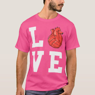 T-shirt Volleyball Amour Coeur Volleyball Joueur Plage Vol