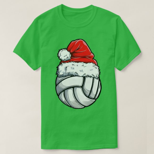 T-shirt Volleyball Ball Père Noël Filles de Noël Filles de (Design devant)