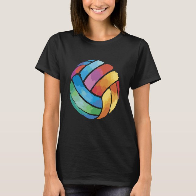 T-shirt Volleyball Ball Vintage Volleyball Players Costume (Devant)