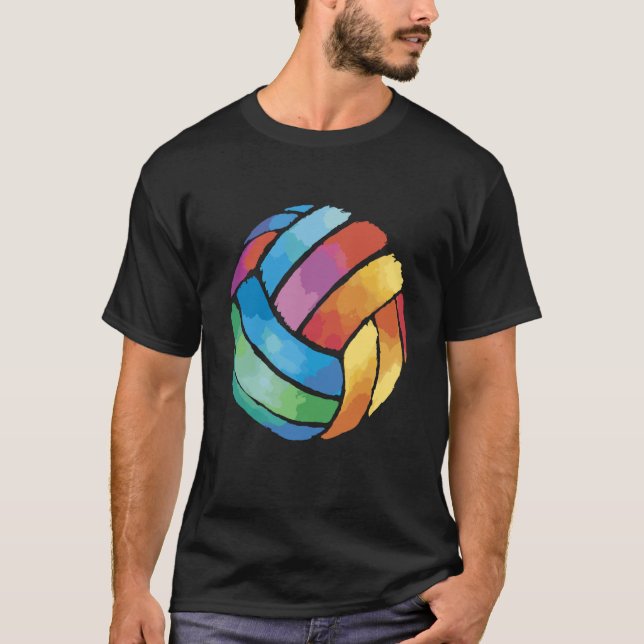 T-shirt Volleyball Ball Vintage Volleyball Players Costume (Devant)