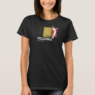T-shirt Volleyball Belgique Drapeau Filles Volleyball Femm