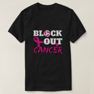 T-shirt Volleyball Blocage de sensibilisation au cancer du