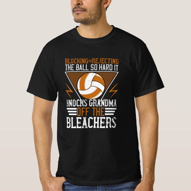 T-shirt Volleyball - Bloquer La Balle Si Dur (Devant)