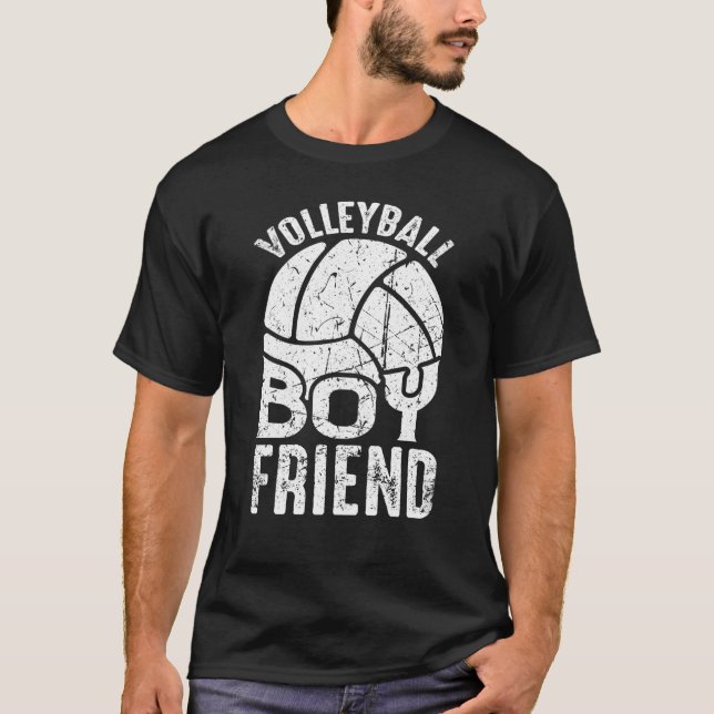 T-shirt Volleyball Boyfriend Coach Fan Player (Devant)