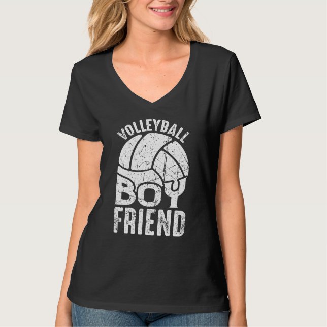 T-shirt Volleyball Boyfriend Coach Fan Player (Devant)