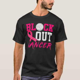 T-shirt Volleyball Cancer du sein Sensibilisation Bloquer