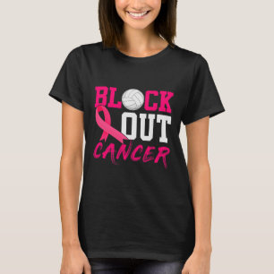 T-shirt Volleyball Cancer du sein Sensibilisation Bloquer 