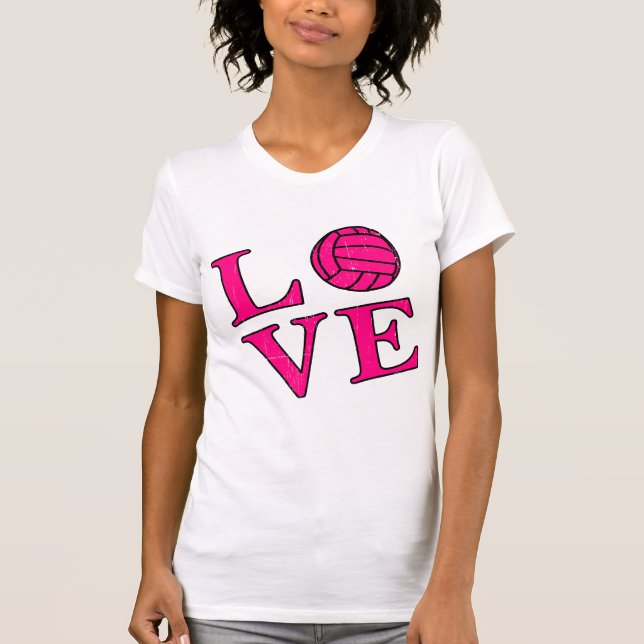 T-shirt Volleyball d'amour (rose) (Devant)
