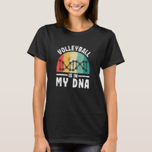 T-shirt Volleyball Dans Mon Dna Funny Vball Player Team Sp
